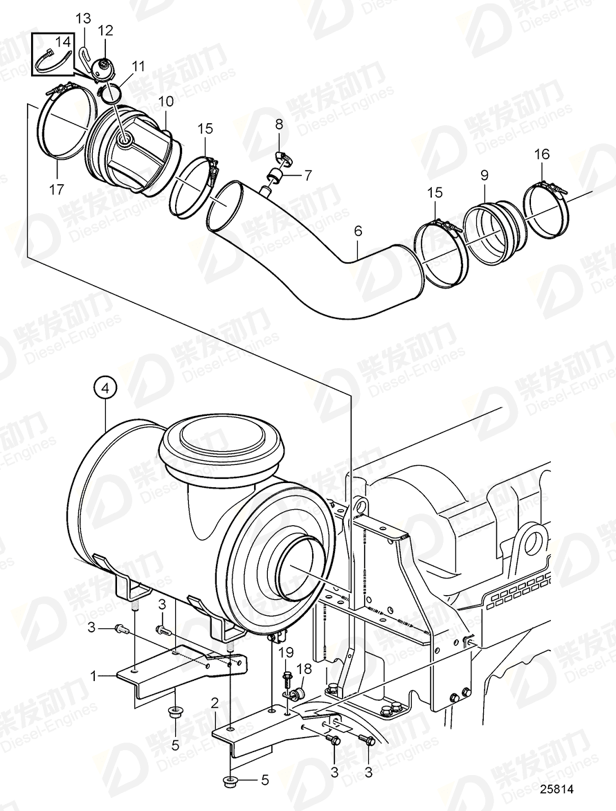 volvo penta Bracket 21409030 Drawing volvo penta Bracket 21409030 Drawing